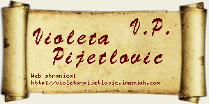 Violeta Pijetlović vizit kartica